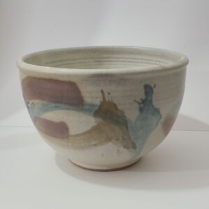 Handcrafted Studio Pottery Bowl with Artistic Signature